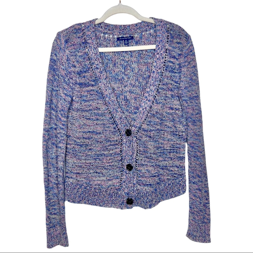 Women's Blue and Pink Sweater